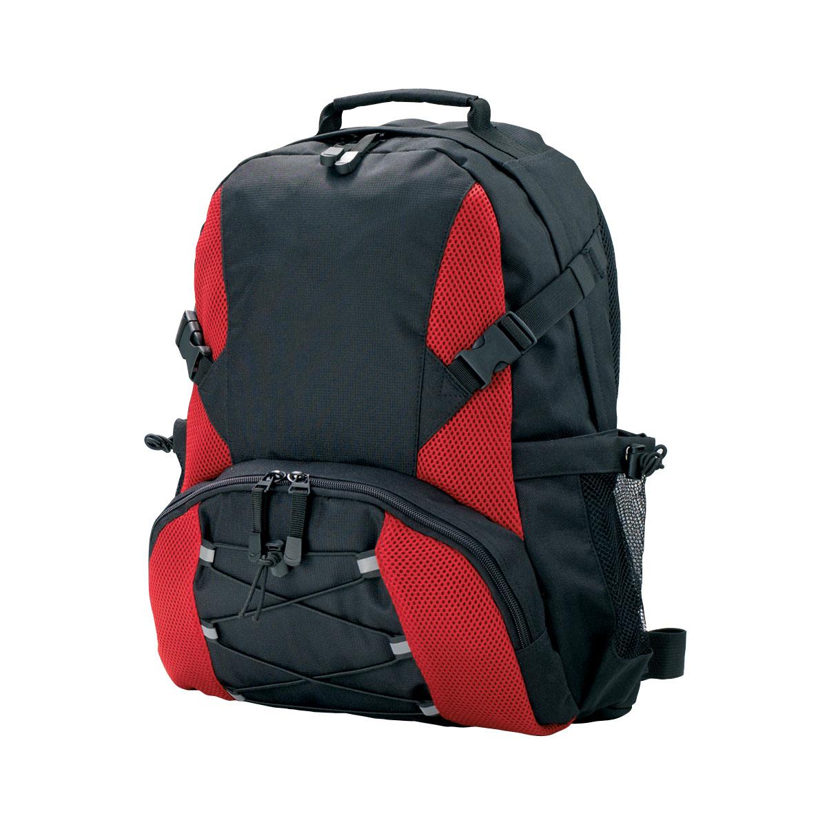 Outdoor Backpack - Black / Red - Front
