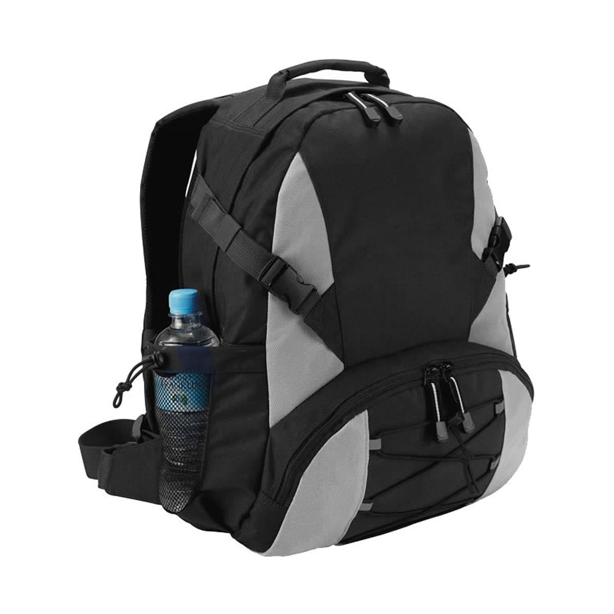 Outdoor Backpack - Black / Silver - Front