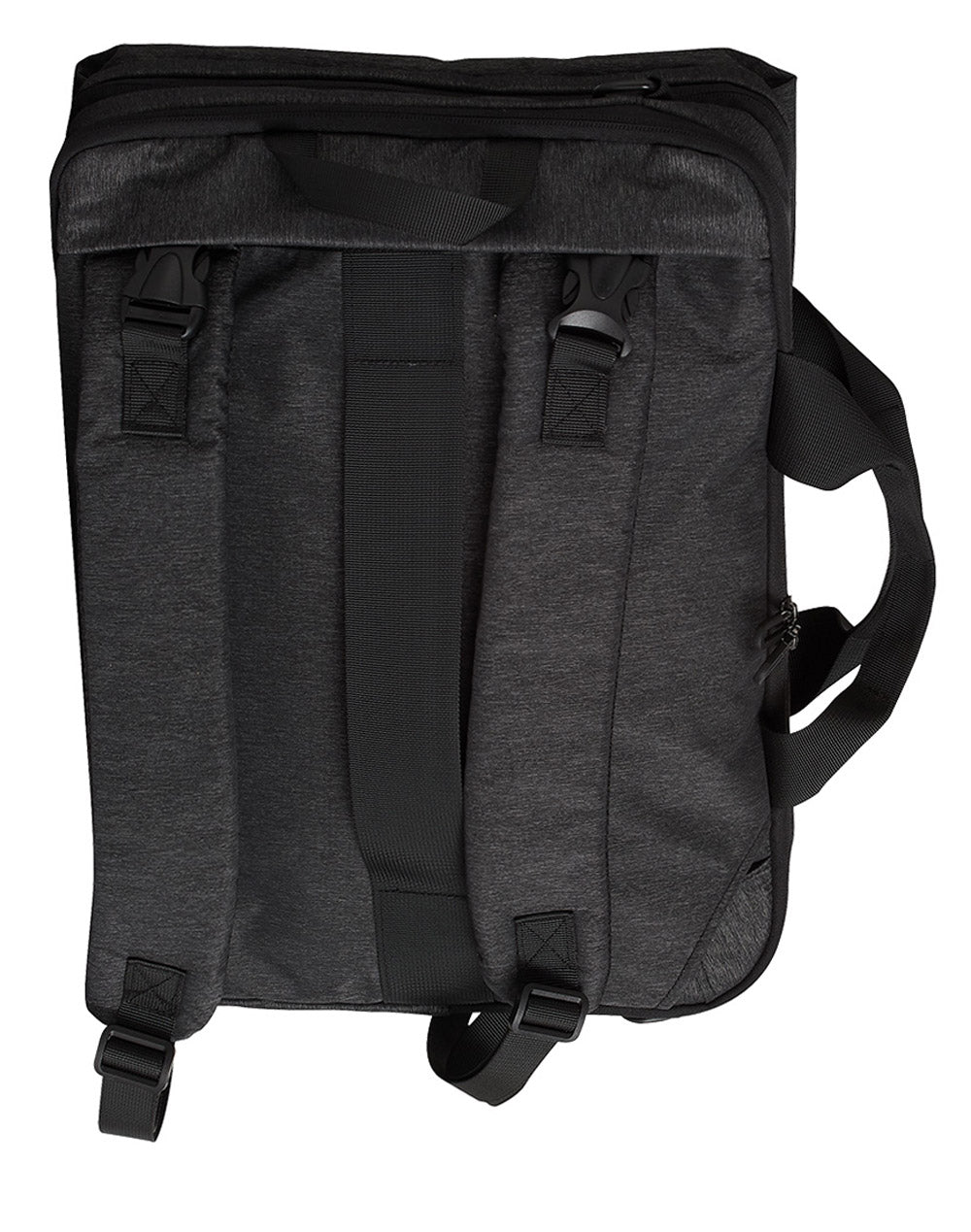 Leyton Utility Heather Laptop Bag - Marl Black - Back