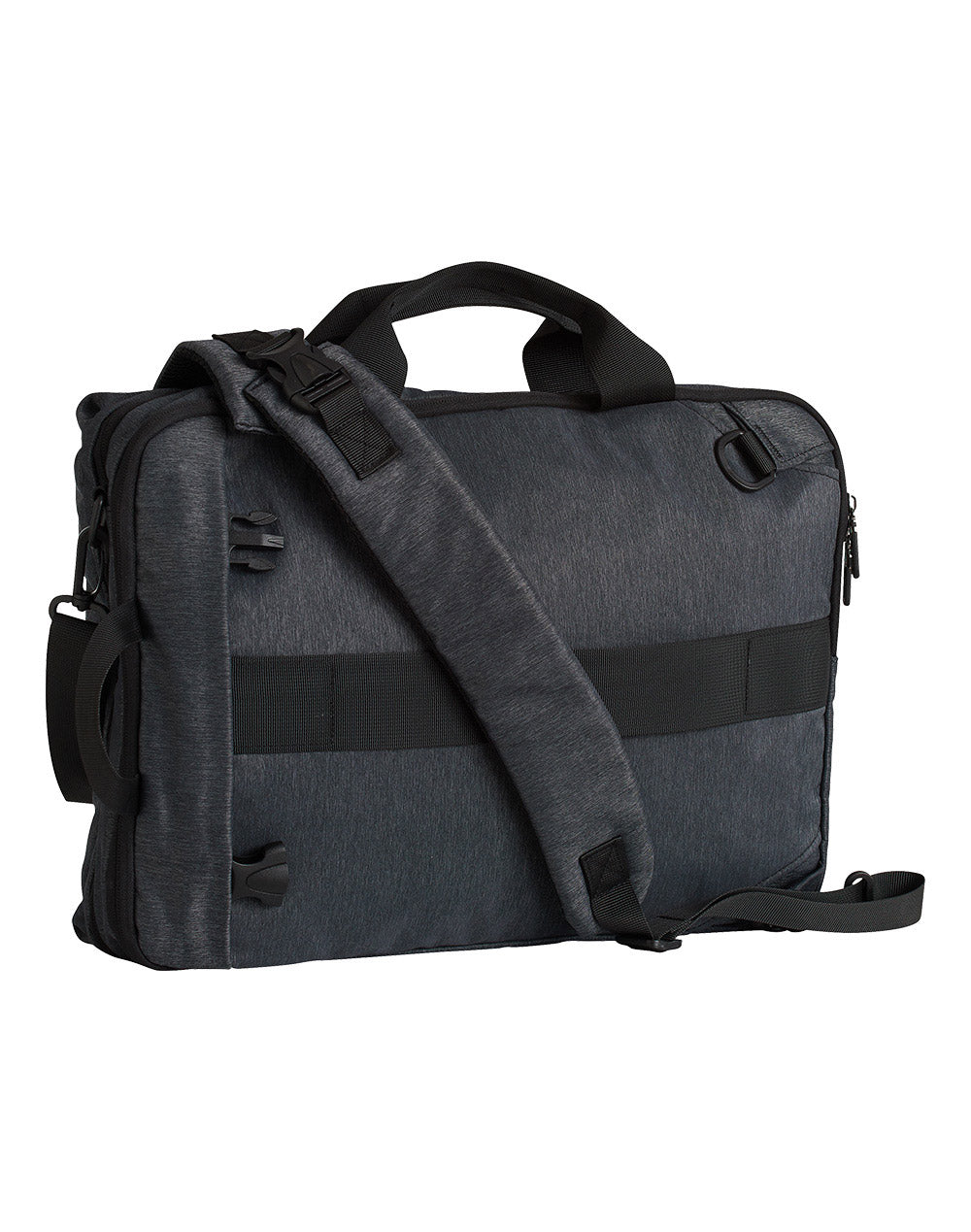 Leyton Utility Heather Laptop Bag - Marl Charcoal - View
