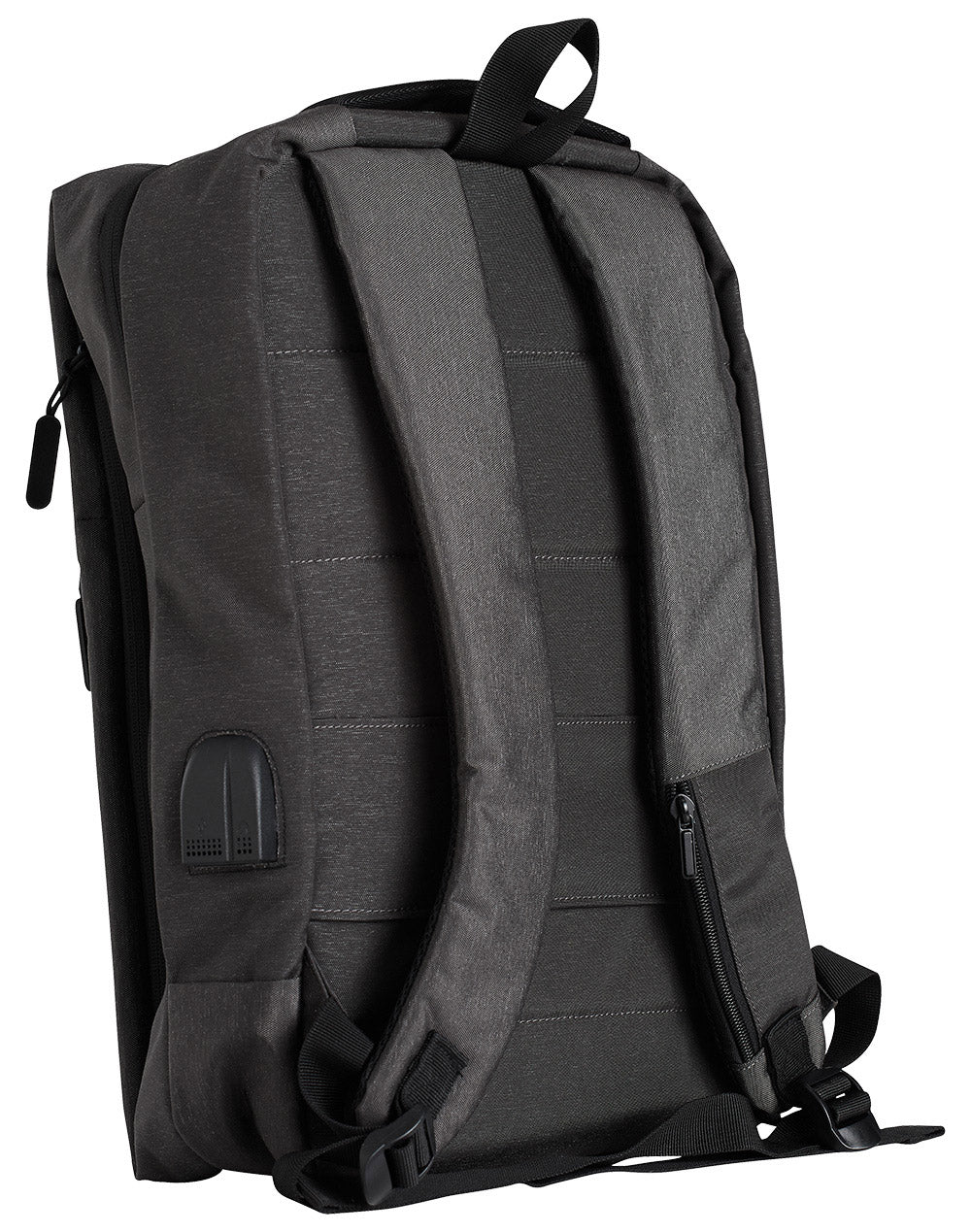 Executive Heather Backpack - Marl Charcoal - Back