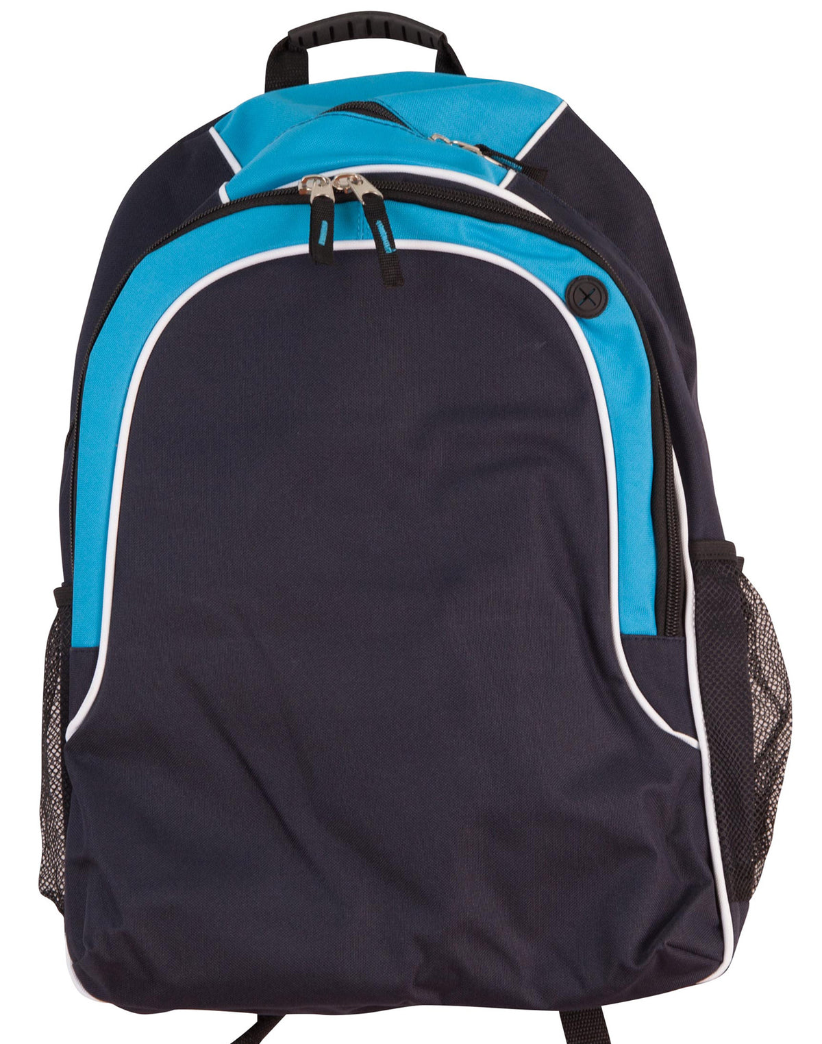 Winner Backpack - Navy/White/Aqua Blue - Front