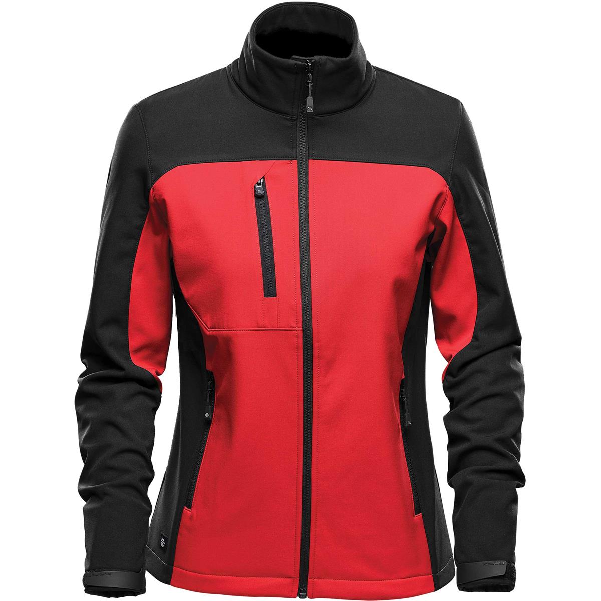 Women's Cascades Softshell - Bright Red / Black - Front