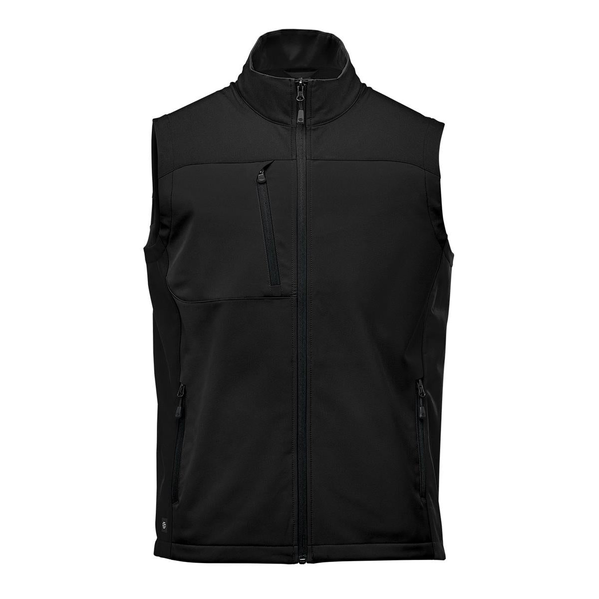 Men's Cascades Softshell Vest - Black / Black - Front