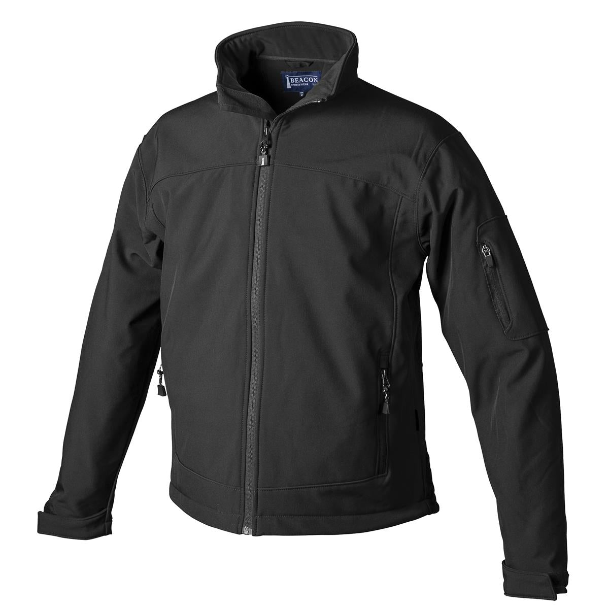Perkins Men's Softshell Jacket - Black - Front