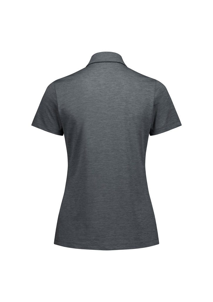 Phoenix Womens Short Sleeve Polo - Charcoal Marle - Back