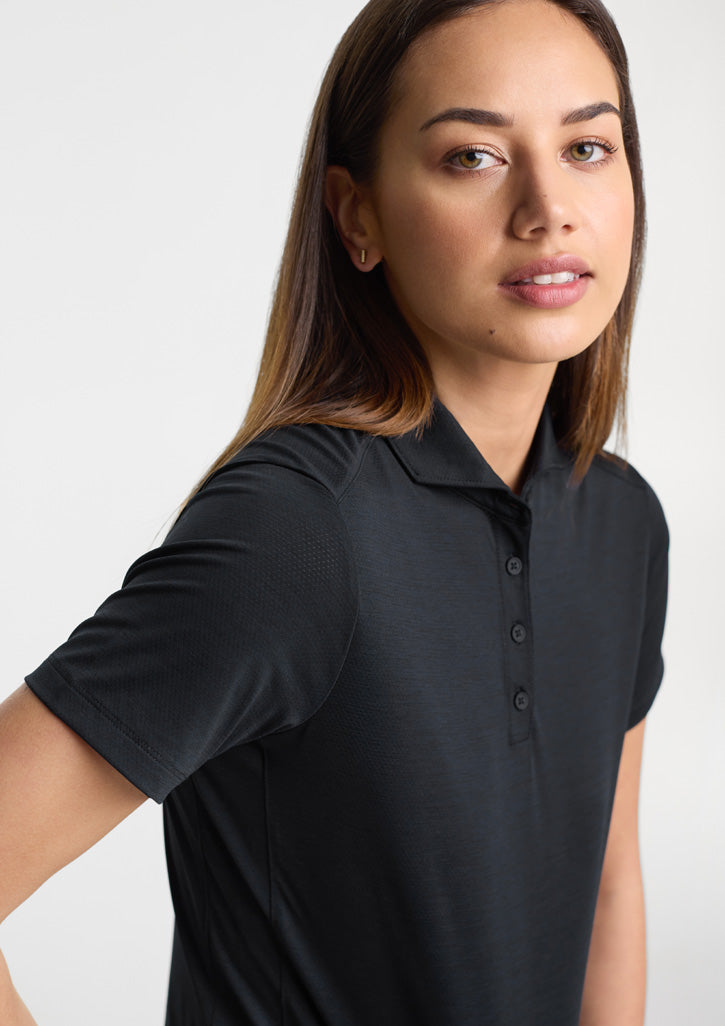Phoenix Womens Short Sleeve Polo - Black - Model