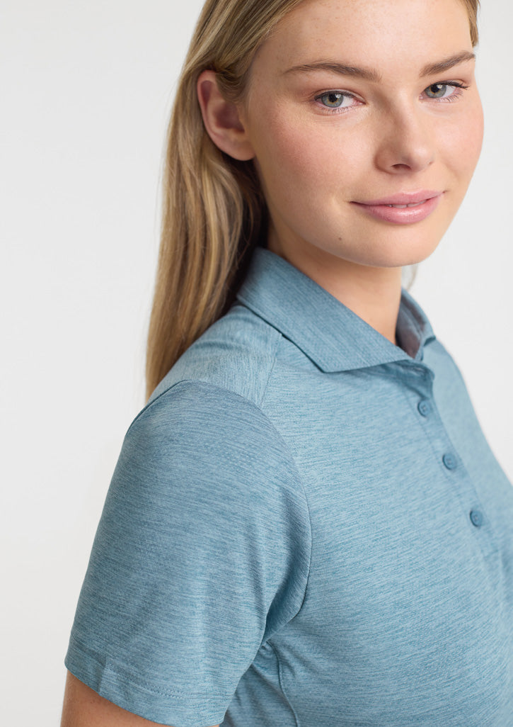 Phoenix Womens Short Sleeve Polo - Ocean Marle - Model