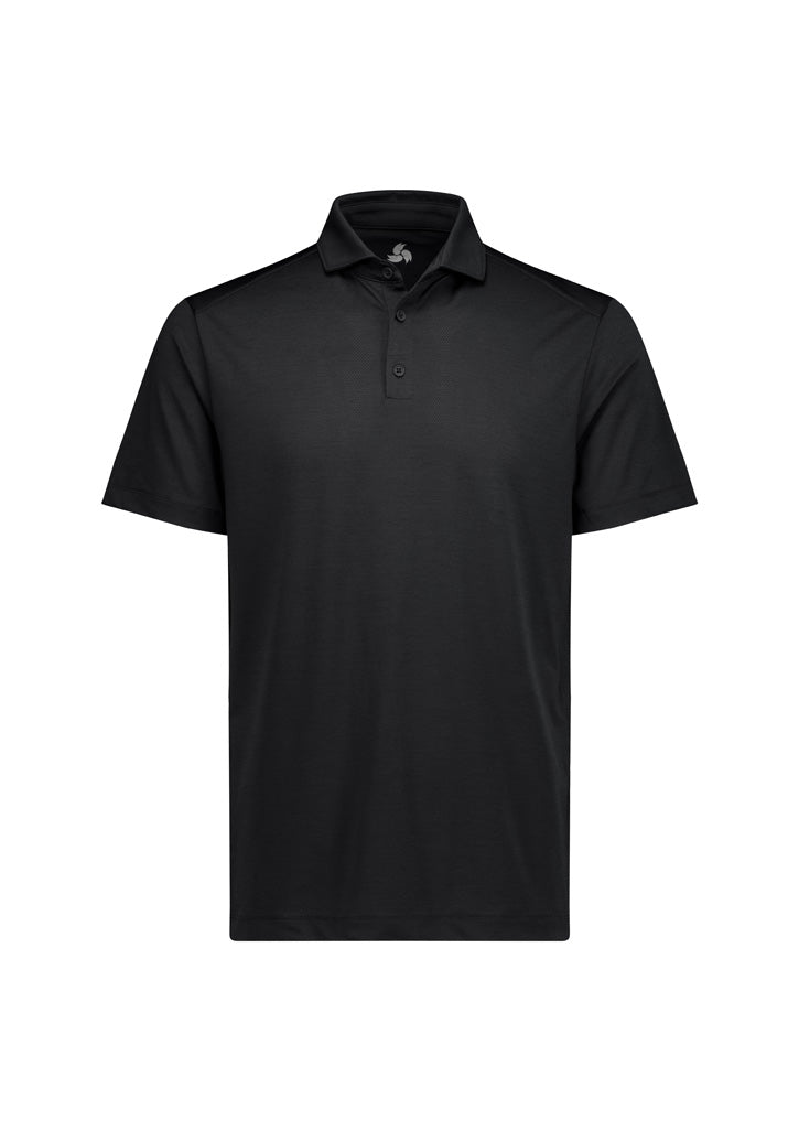 Phoenix Mens Short Sleeve Polo - Black - Front