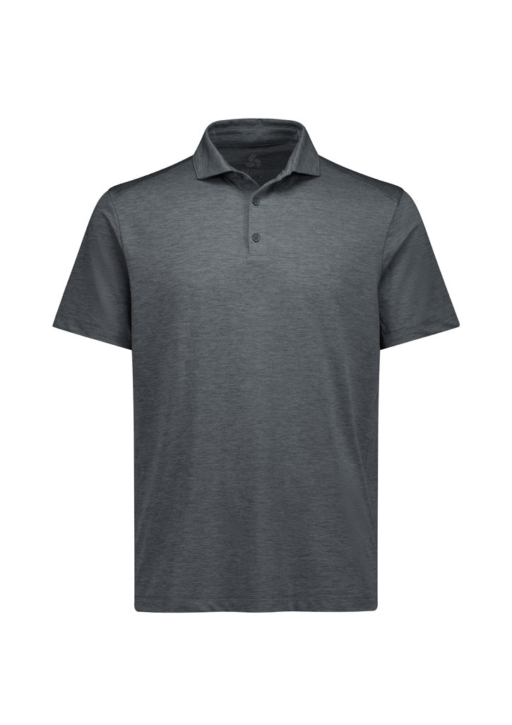Phoenix Mens Short Sleeve Polo - Charcoal Marle - Front