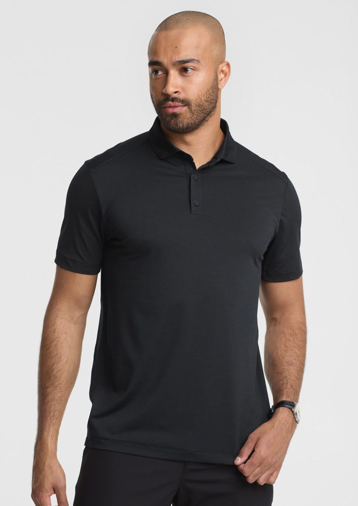 Phoenix Mens Short Sleeve Polo - Black - Model