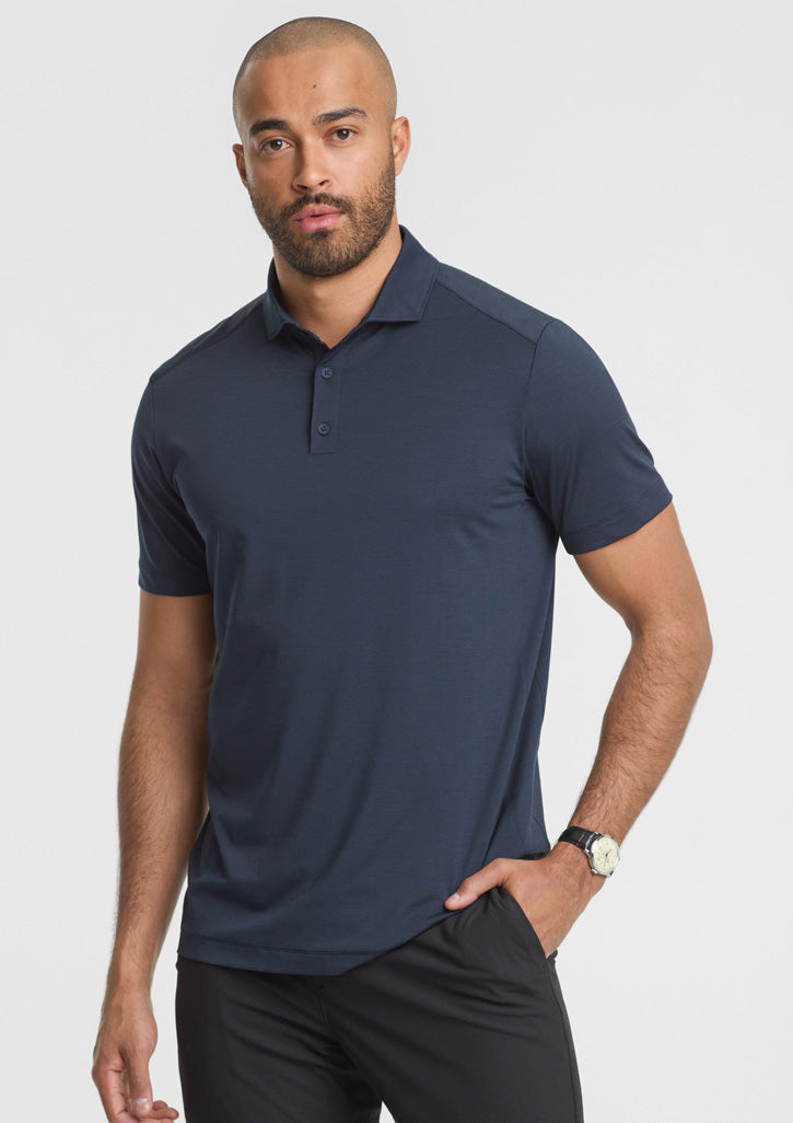 Phoenix Mens Short Sleeve Polo - Navy - Model