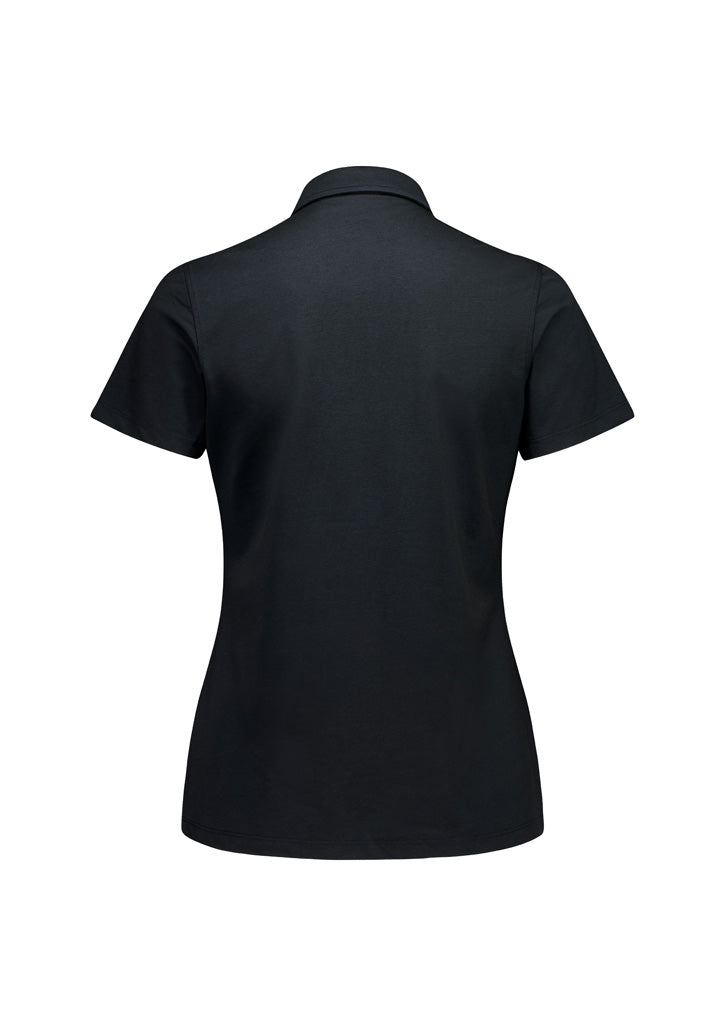 Venture Womens Short Sleeve Polo - Black - Back