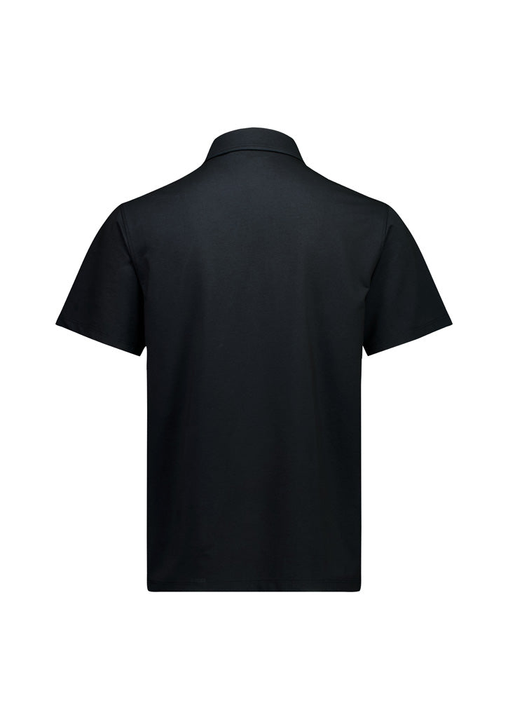Venture Mens Short Sleeve Polo - Black - Back