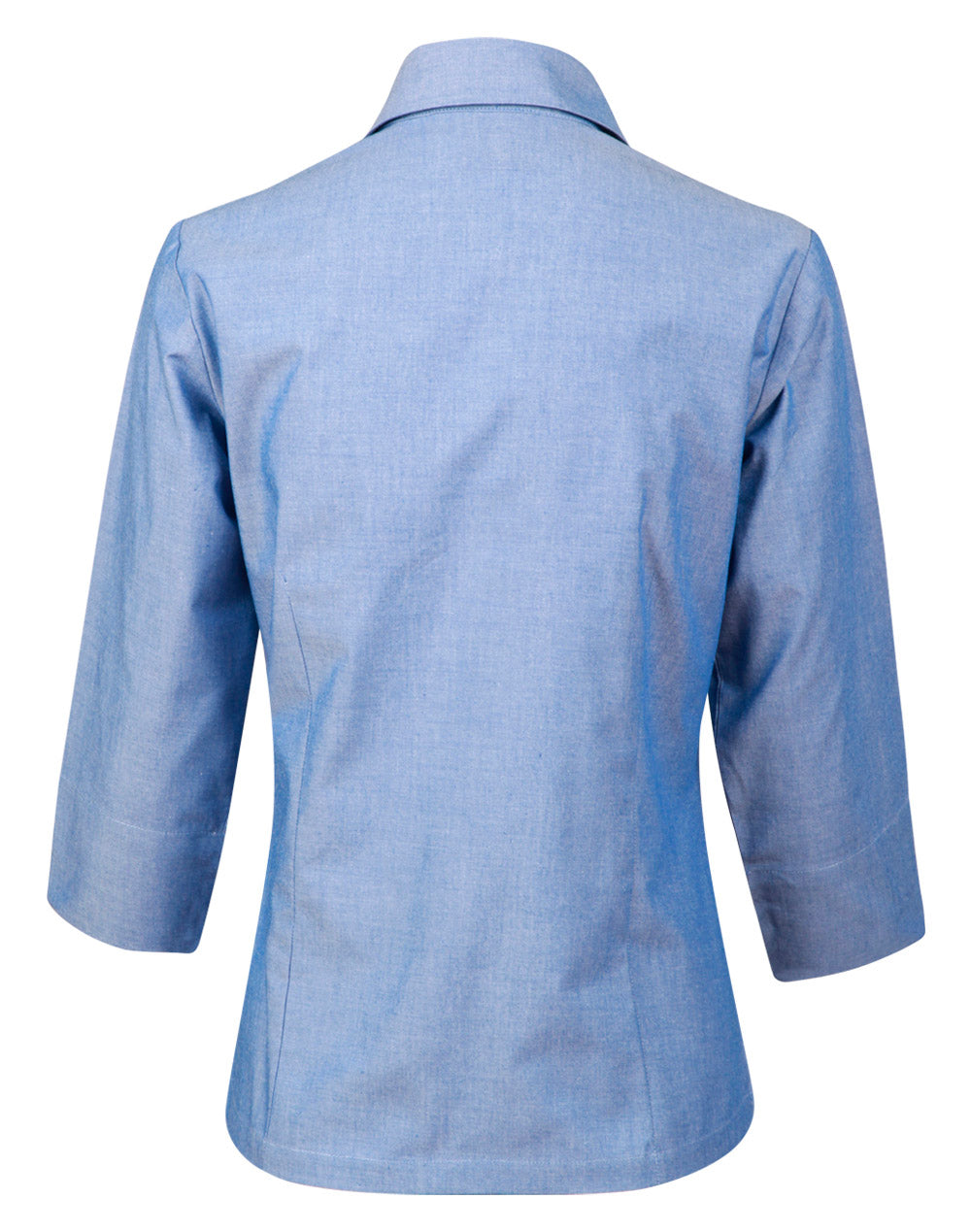 Ladies' Chambray 3/4 Sleeve - Chambray - Back