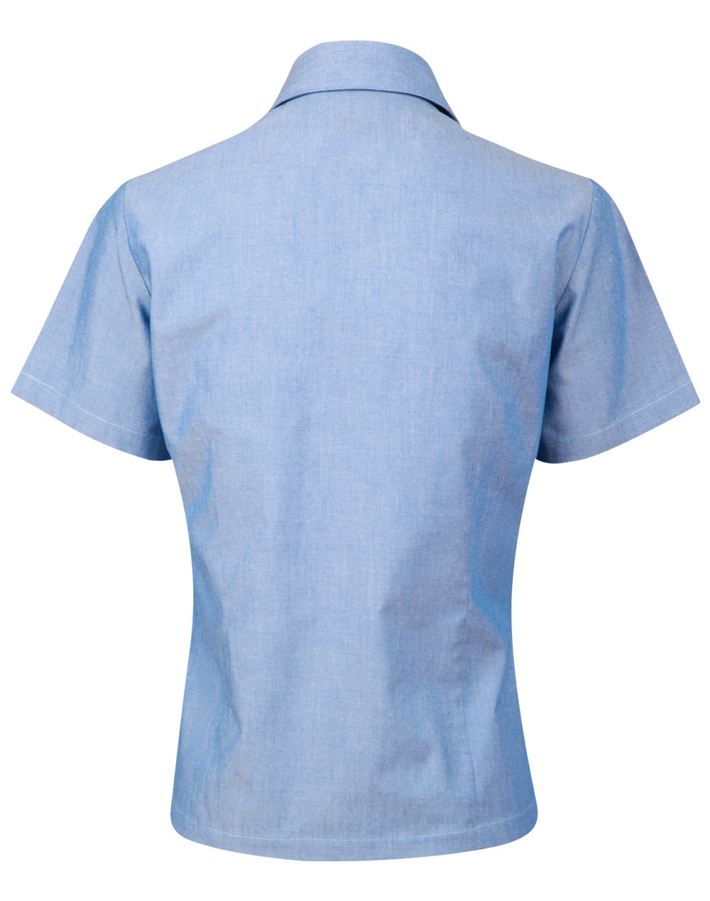 Ladies Chambray Short Sleeve - Chambray - Back