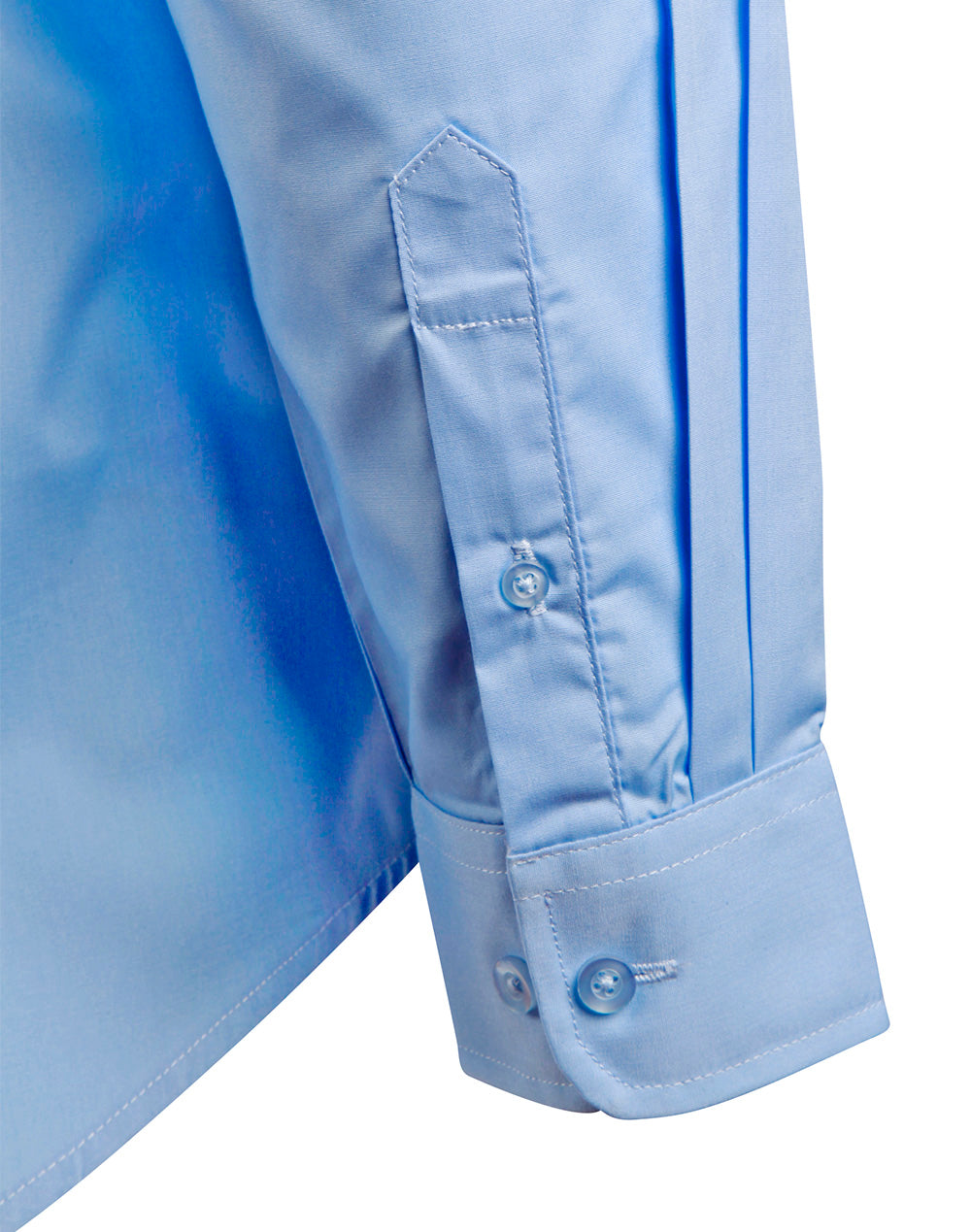 Epaulette Long Sleeve-Unisex - Blue - View