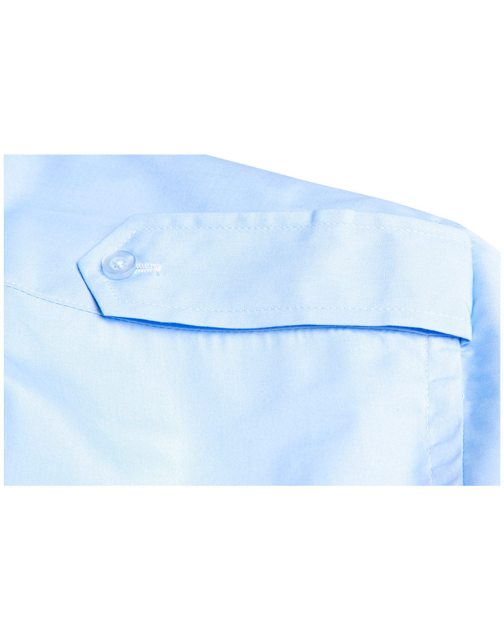 Epaulette Short Sleeve-Unisex - Blue - View