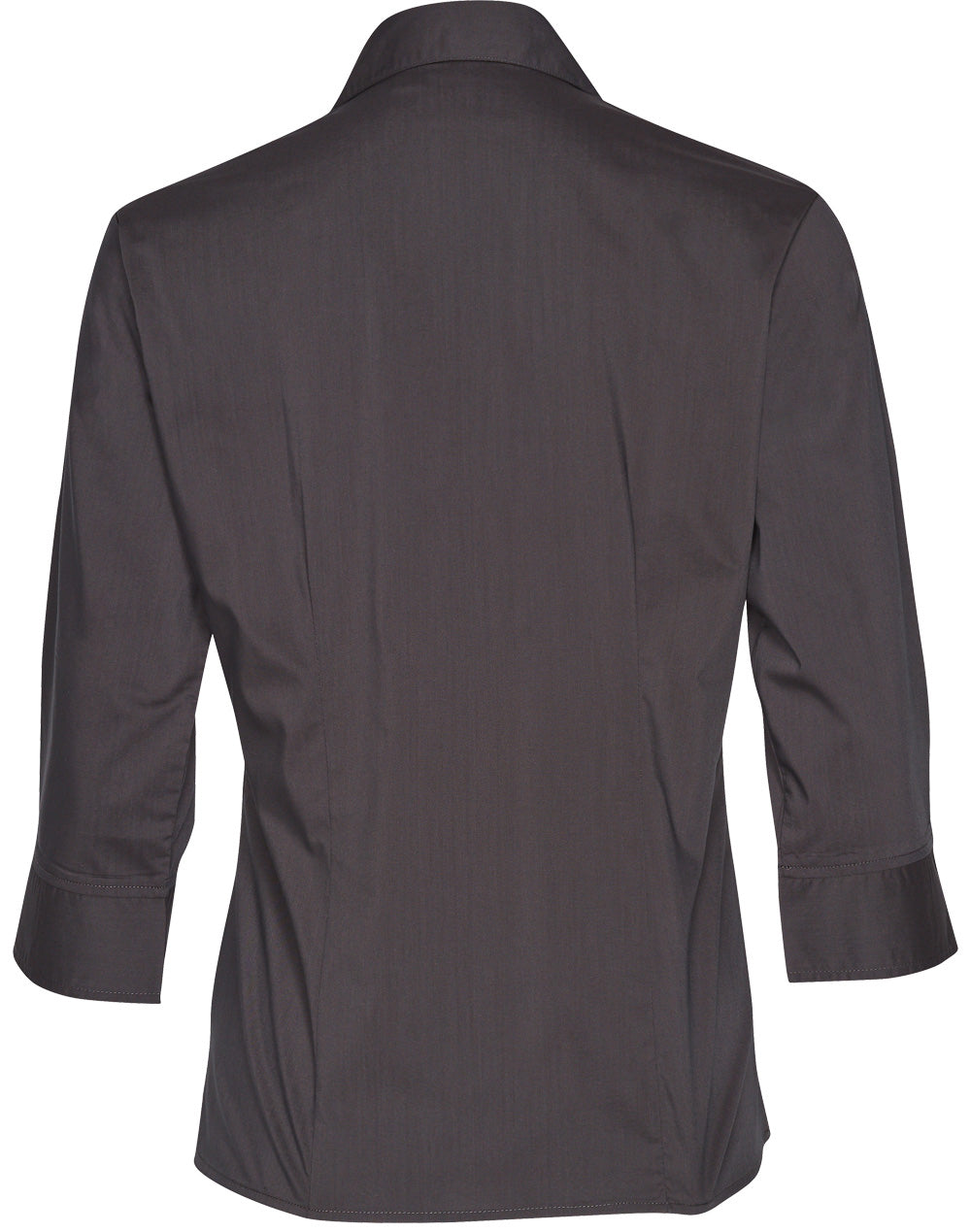 Women's Teflon Executive 3/4 Sleeve Shirt - Charcoal - Back