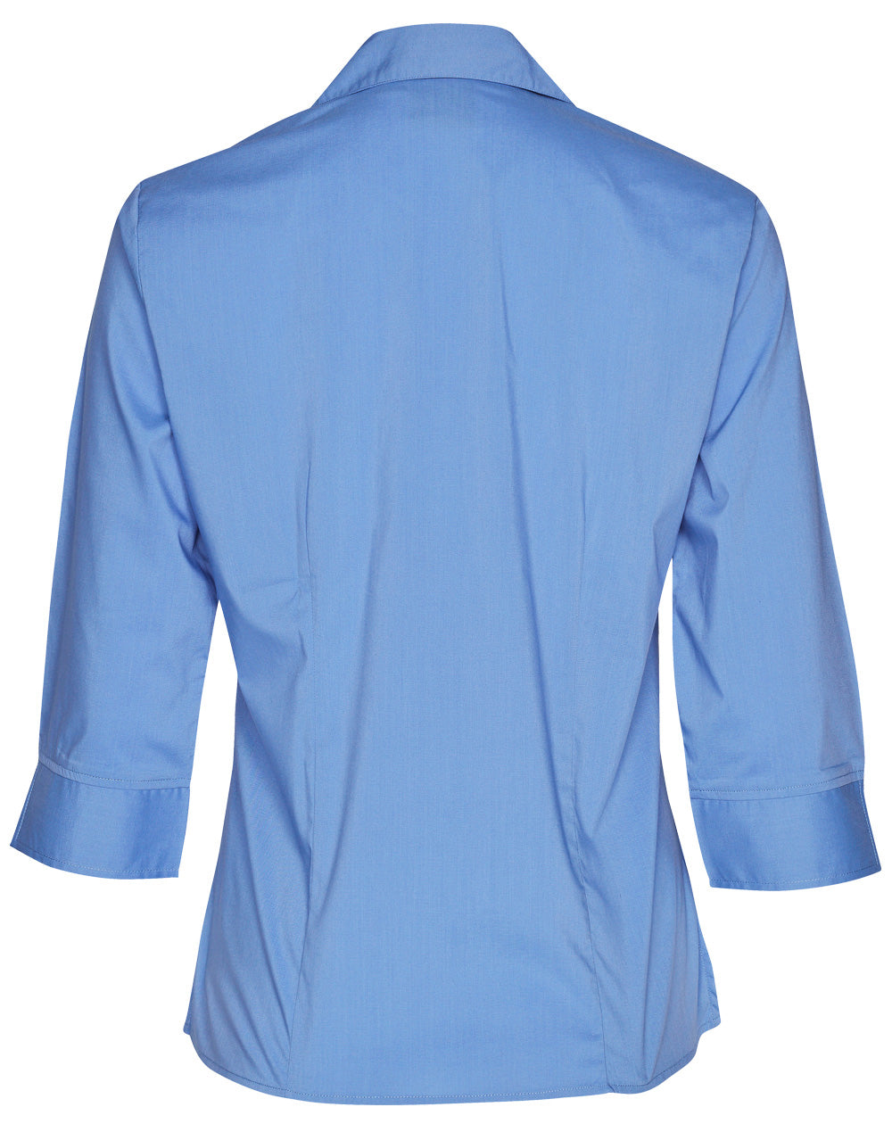 Women's Teflon Executive 3/4 Sleeve Shirt - Mid Blue - Back