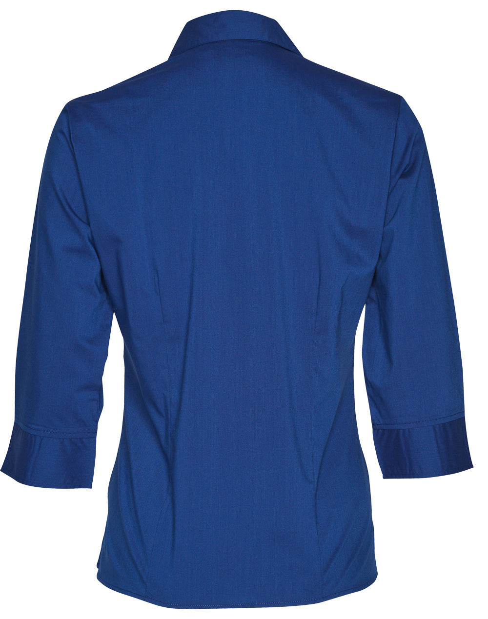 Women's Teflon Executive 3/4 Sleeve Shirt - Royal - Back