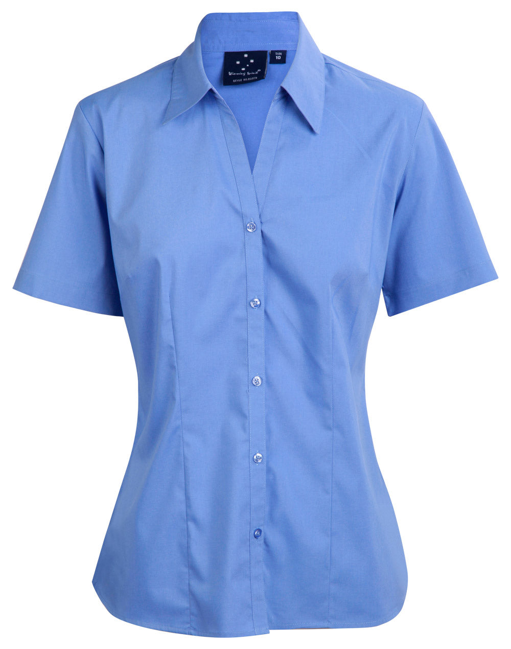 Executive Lady Short Sleeve - Mid Blue - Front