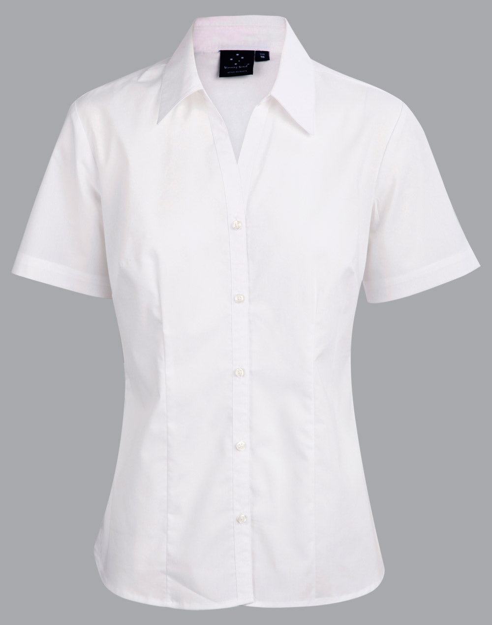 Executive Lady Short Sleeve - White - Front