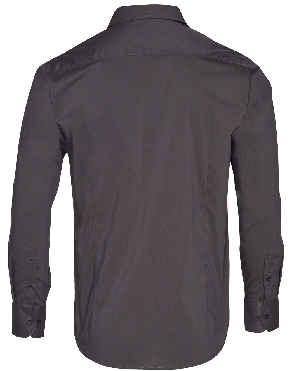 Men's Teflon Executive Long Sleeve Shirt - Charcoal - Back