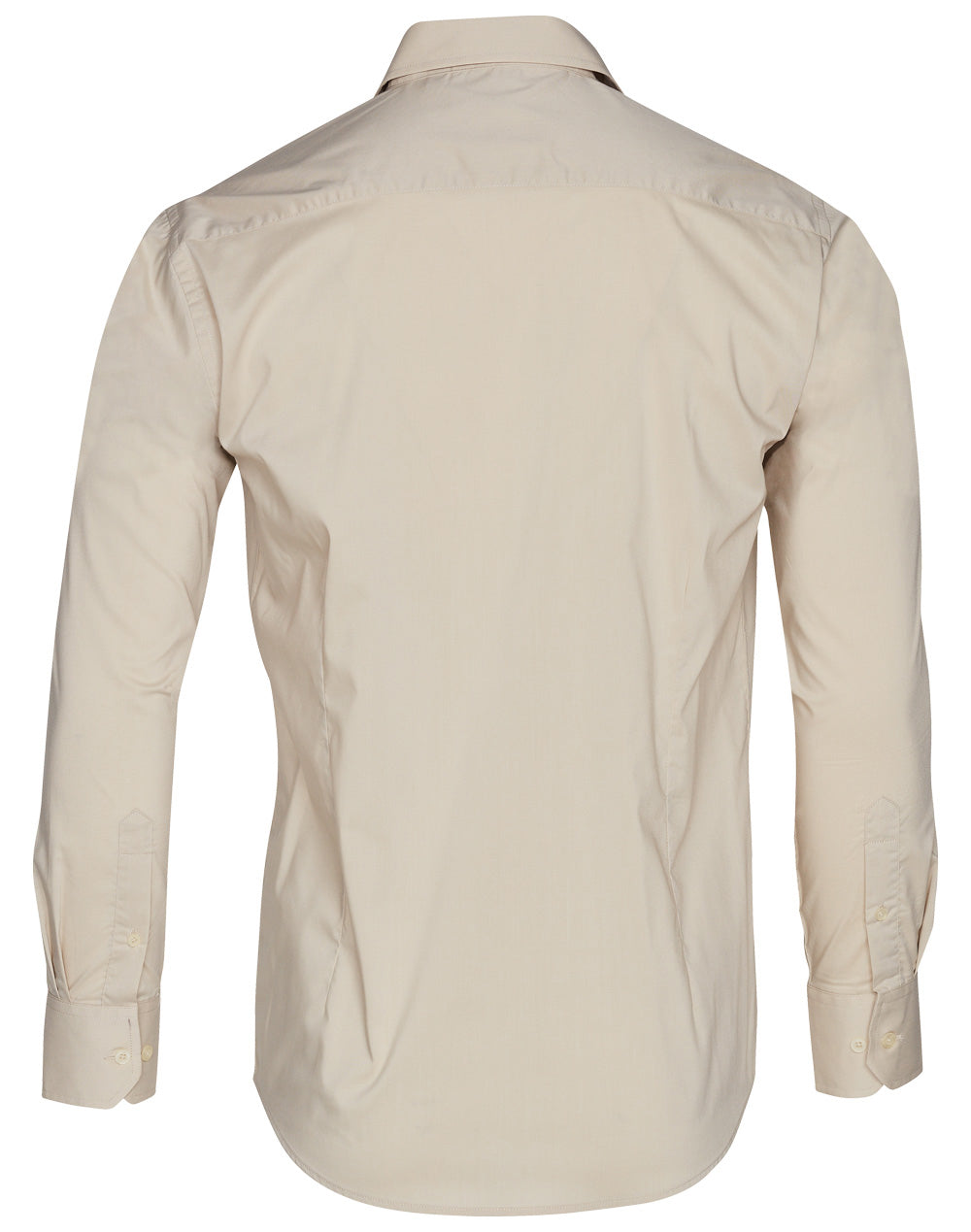 Men's Teflon Executive Long Sleeve Shirt - Stone - Back