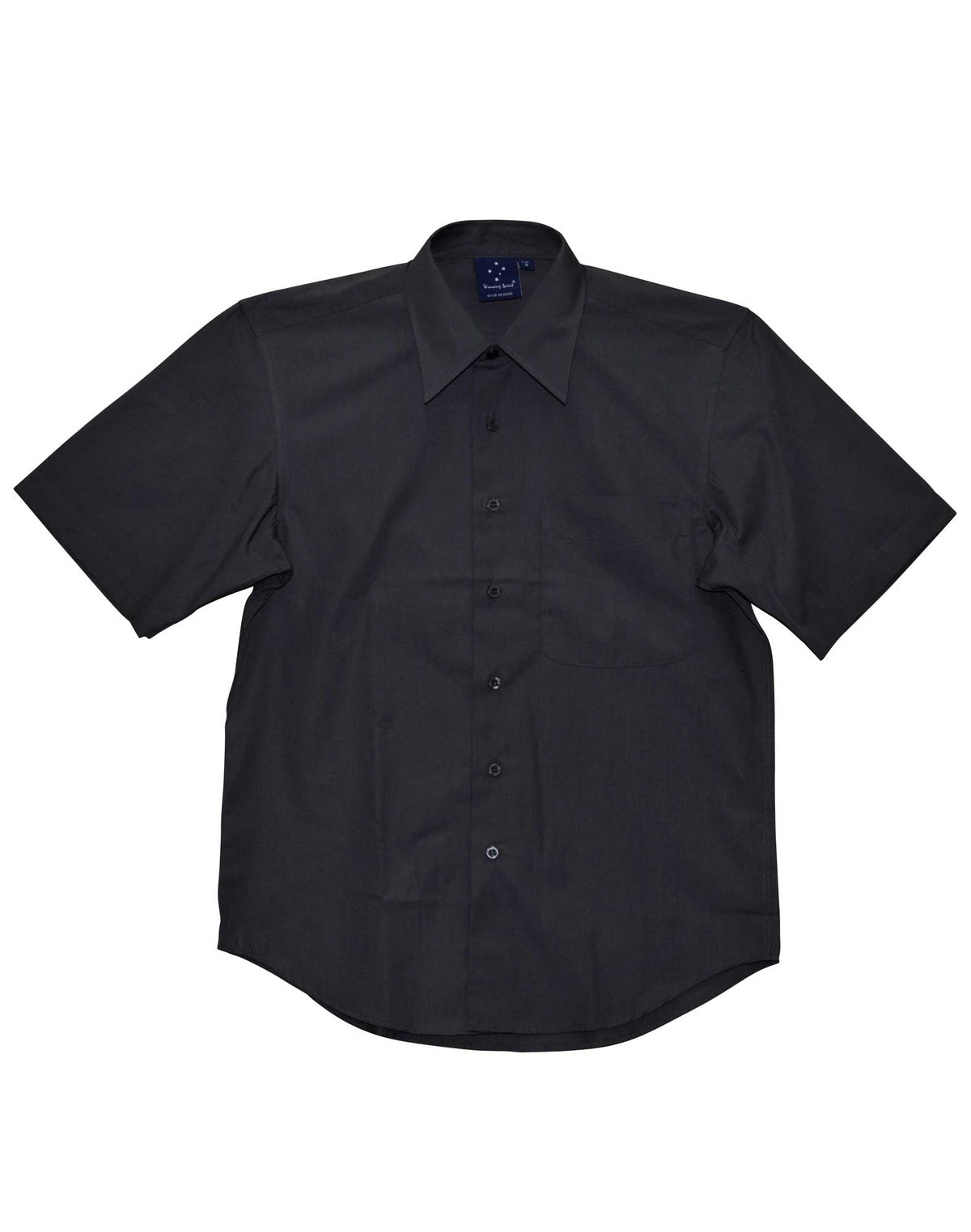 Men's Telfon Executive Short Sleeve Shirt - Charcoal - Front