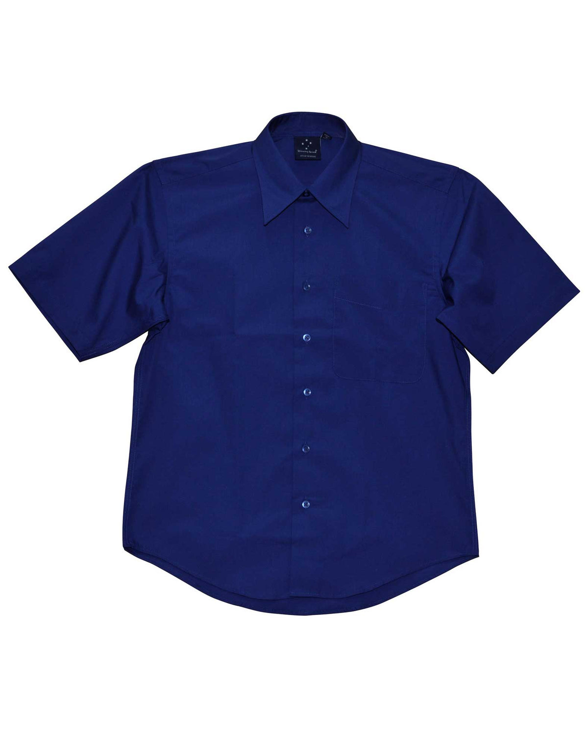 Men's Telfon Executive Short Sleeve Shirt - Royal - Front