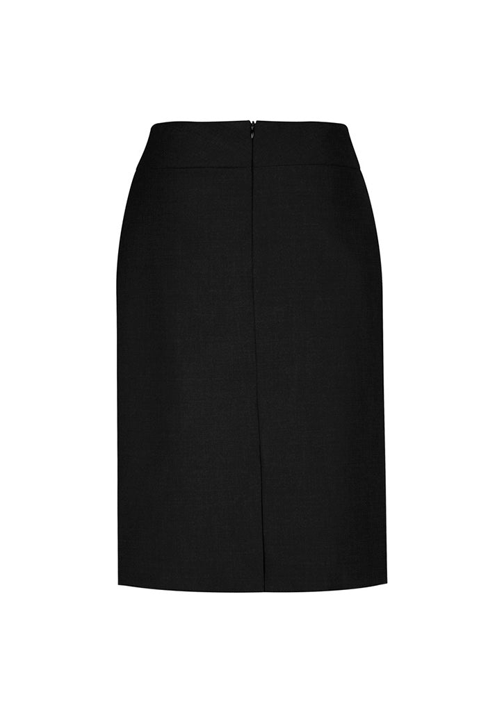 Classic Womens Knee Length Skirt - Black - Back
