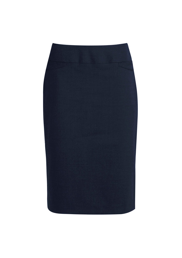 Classic Womens Knee Length Skirt - Navy - Front