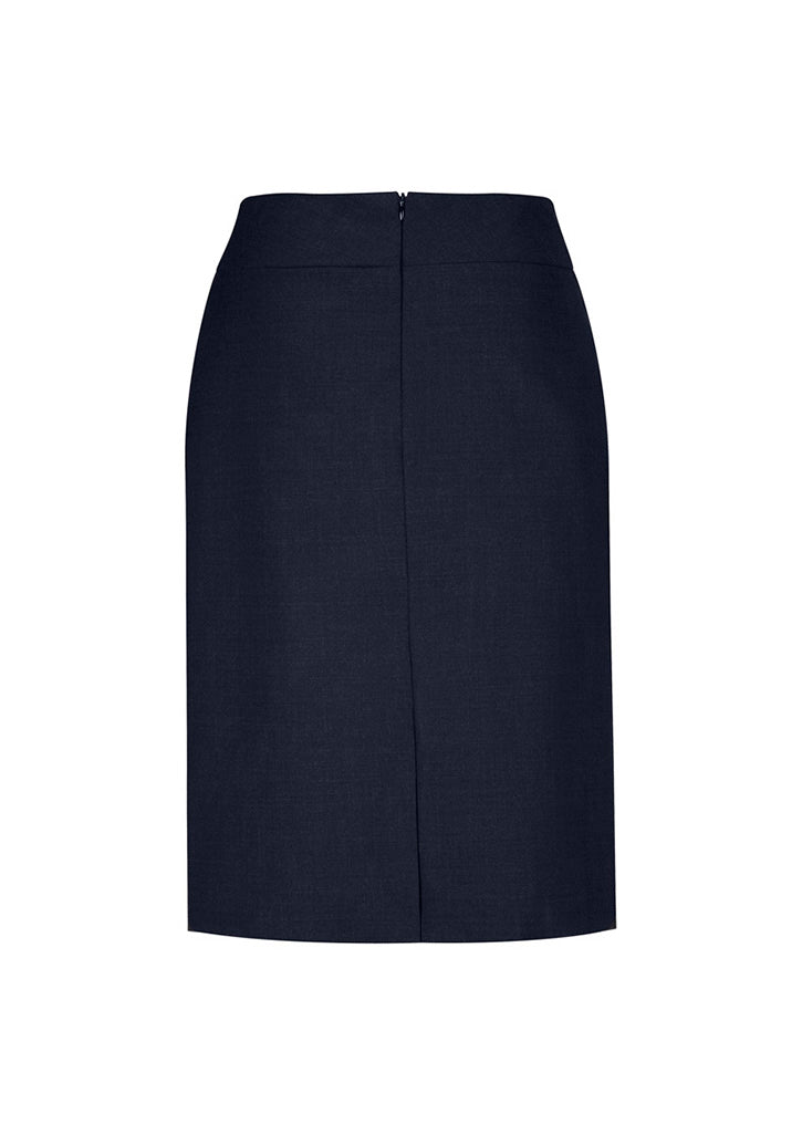 Classic Womens Knee Length Skirt - Navy - Back