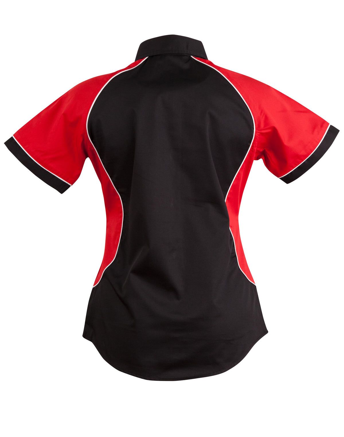 Women's Arena Tri-colour Contrast Shirt - Black/White/Red - Back