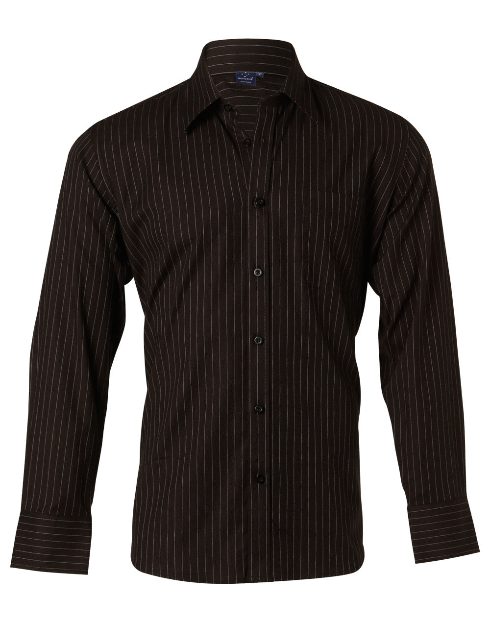 Pin Stripe Mens - Black/White - Front