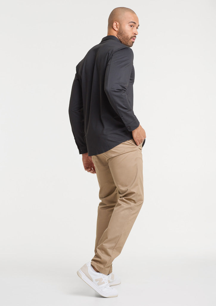 Venture Mens Long Sleeve Shirt - Black - Model