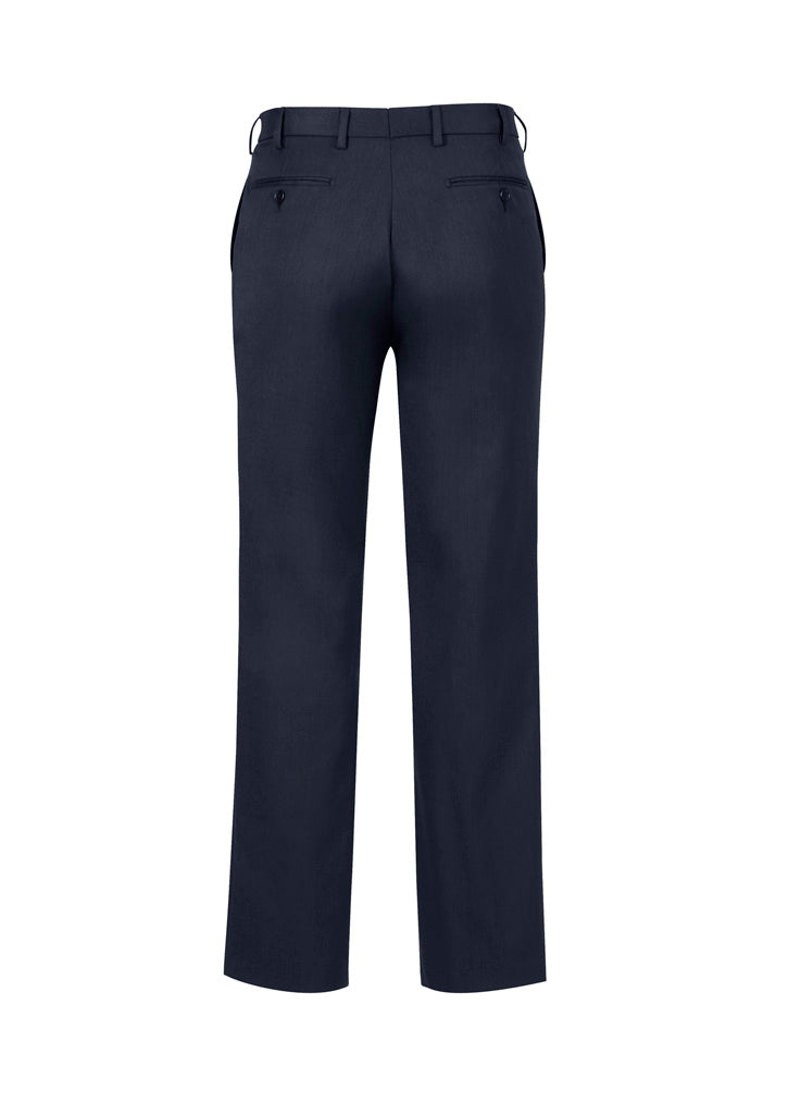 Classic Mens Pleat Pant - Navy - Back