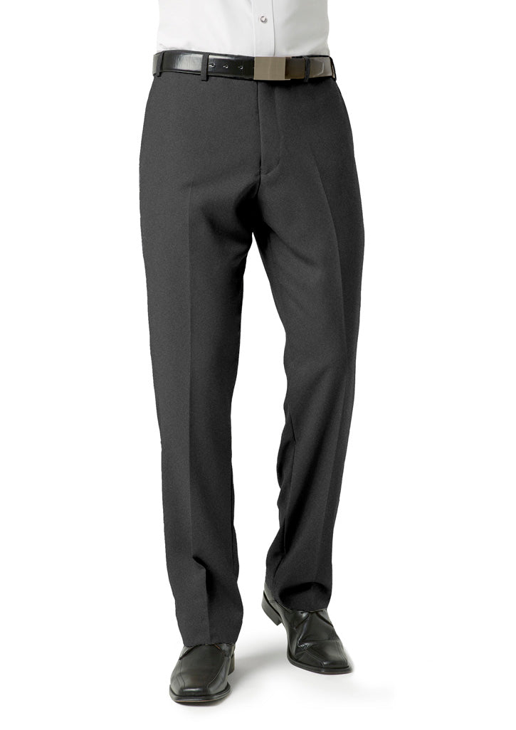 Classic Mens Flat Pant - Charcoal Marle - Model