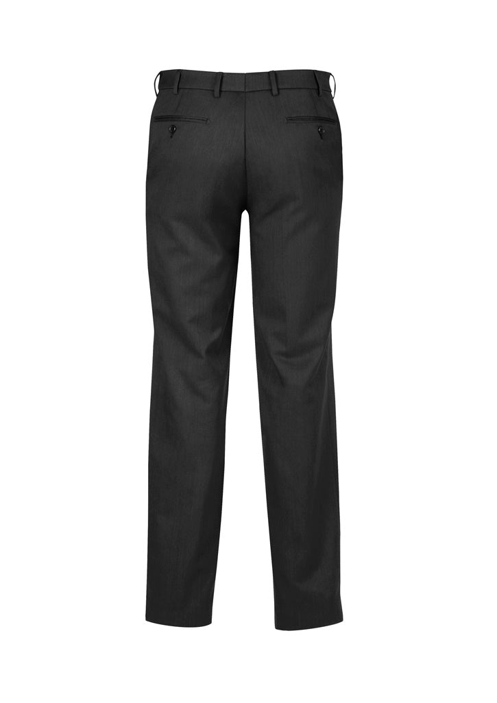 Classic Mens Flat Pant - Charcoal Marle - Back