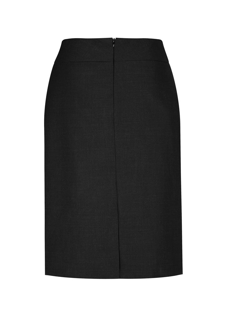 Classic Womens Below Knee Skirt - Black - Back