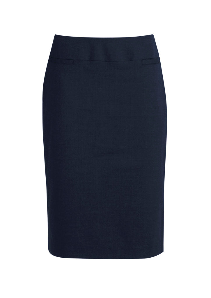 Classic Womens Below Knee Skirt - Navy - Front