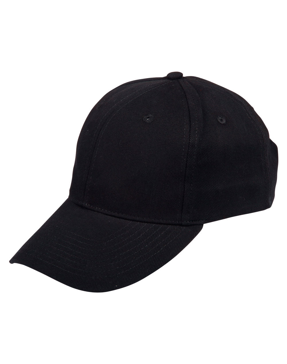 Heavy Brushed Cotton Cap - Black - View