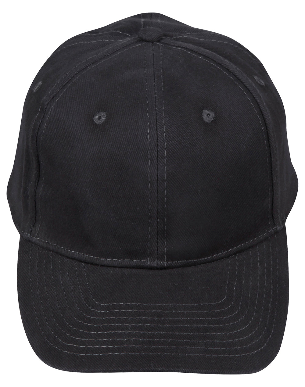 Heavy Brushed Cotton Cap - Charcoal - Front