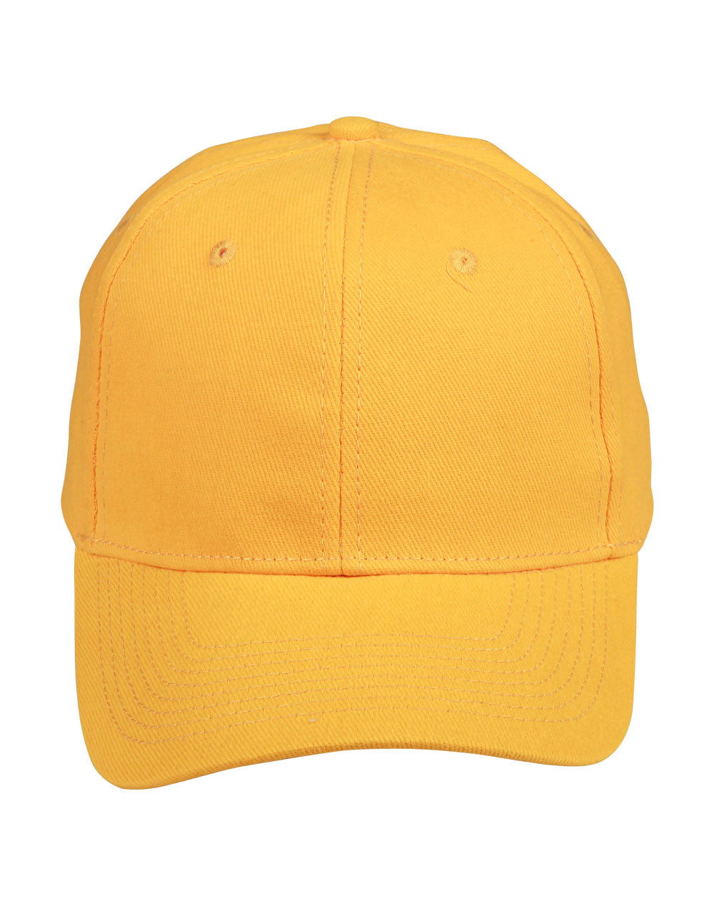 Heavy Brushed Cotton Cap - Gold - Front