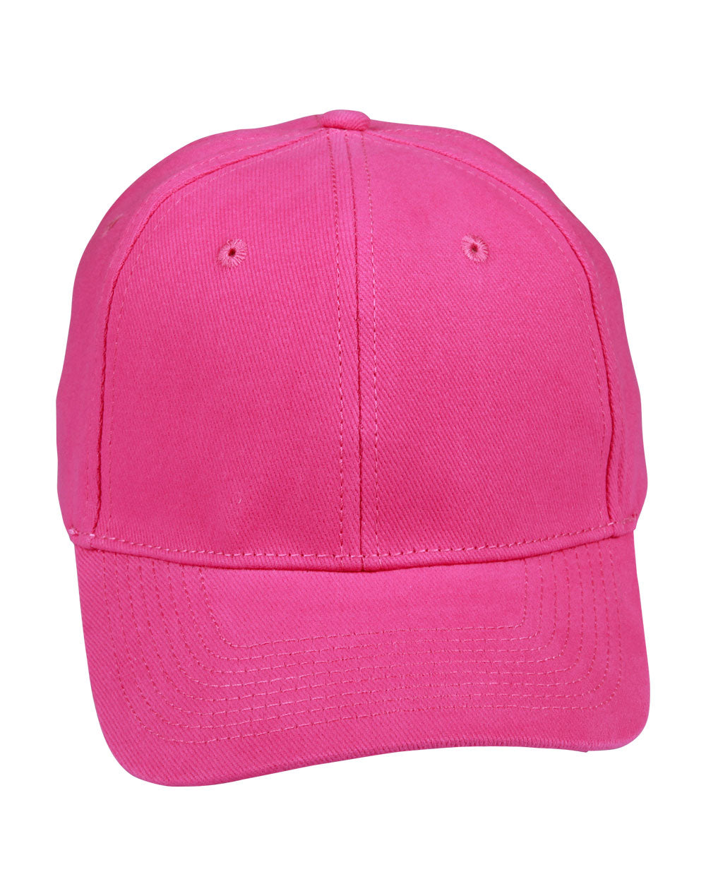 Heavy Brushed Cotton Cap - Hot Pink - Front