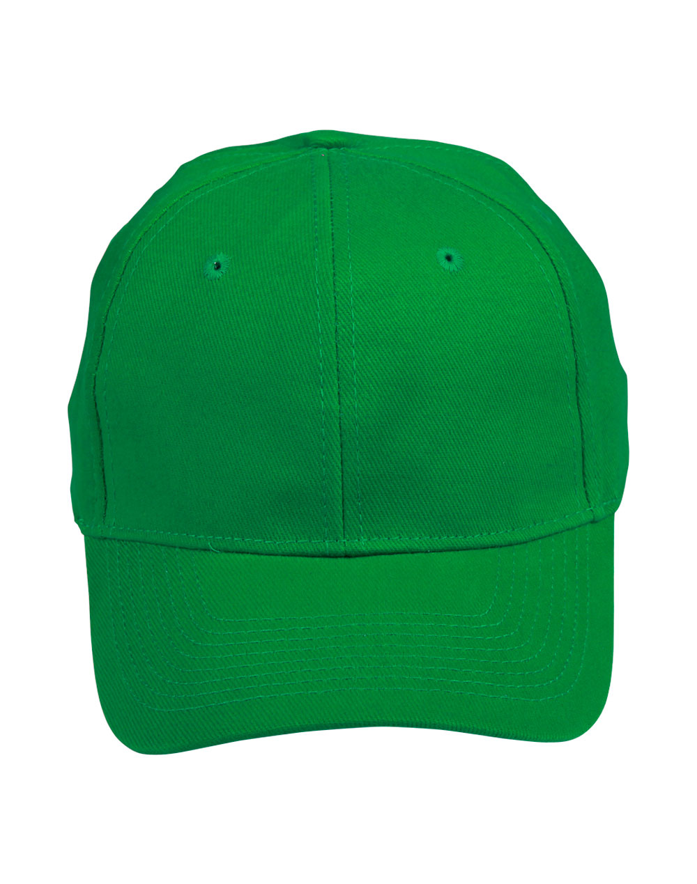 Heavy Brushed Cotton Cap - Kelly Green - Front