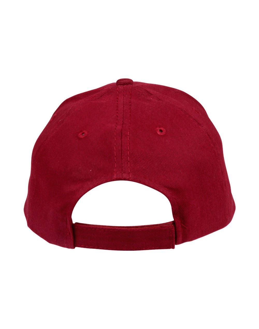 Heavy Brushed Cotton Cap - Maroon - Back
