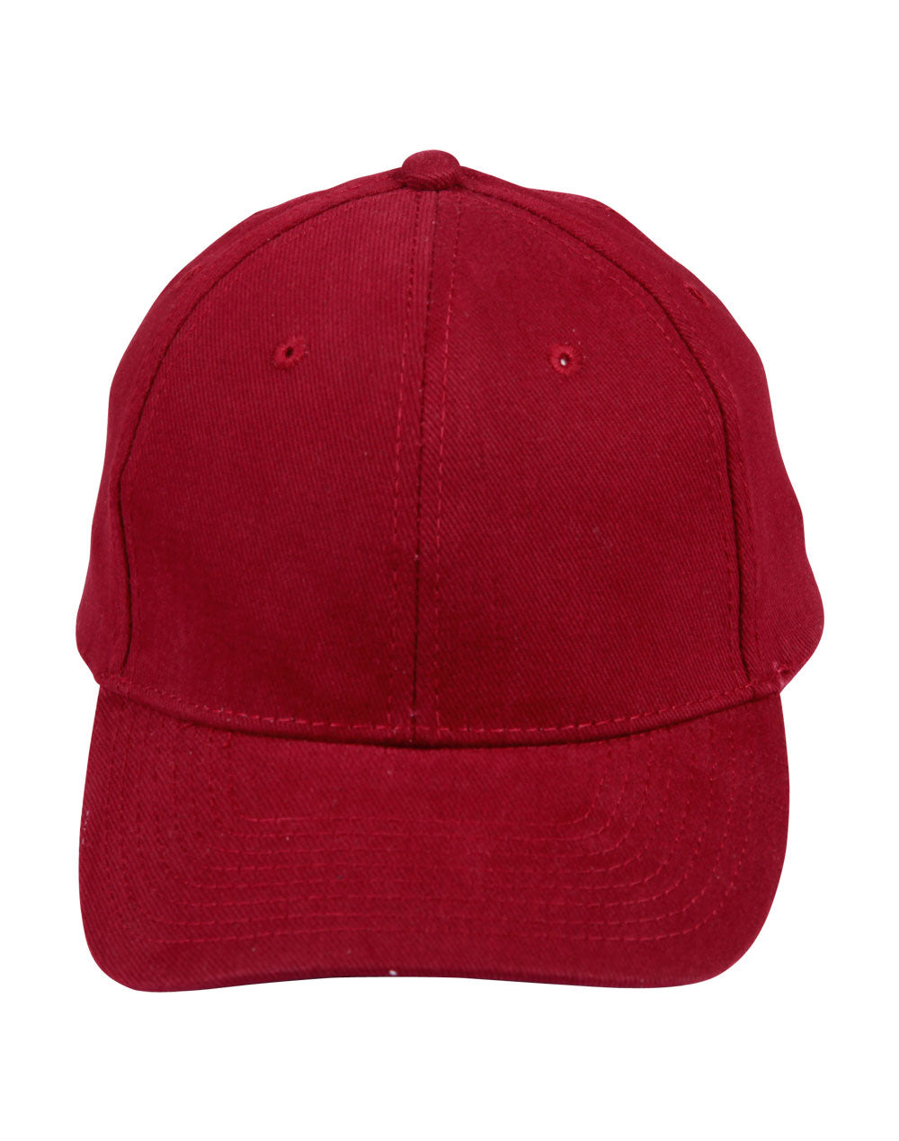 Heavy Brushed Cotton Cap - Maroon - Front