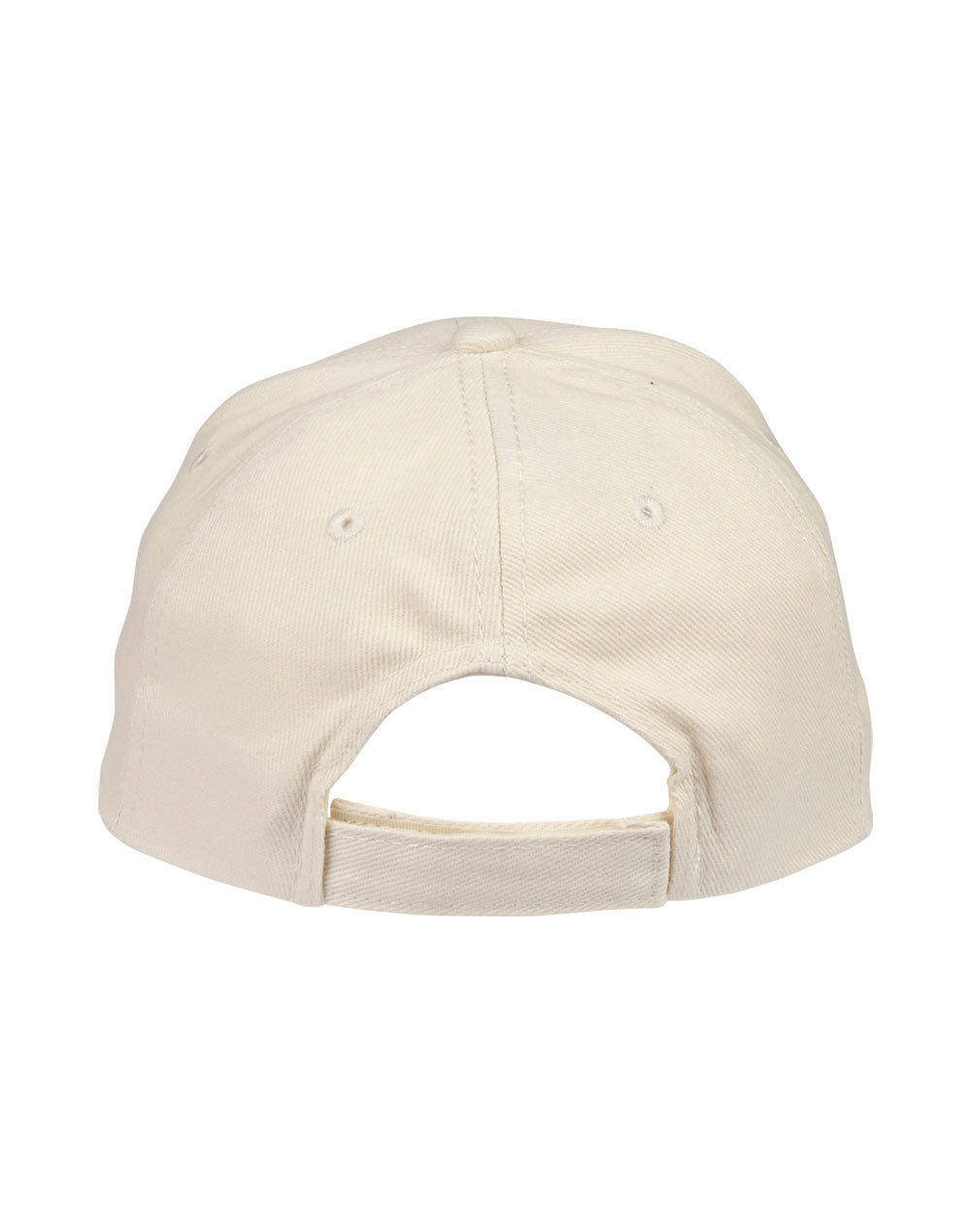 Heavy Brushed Cotton Cap - Natural - Back